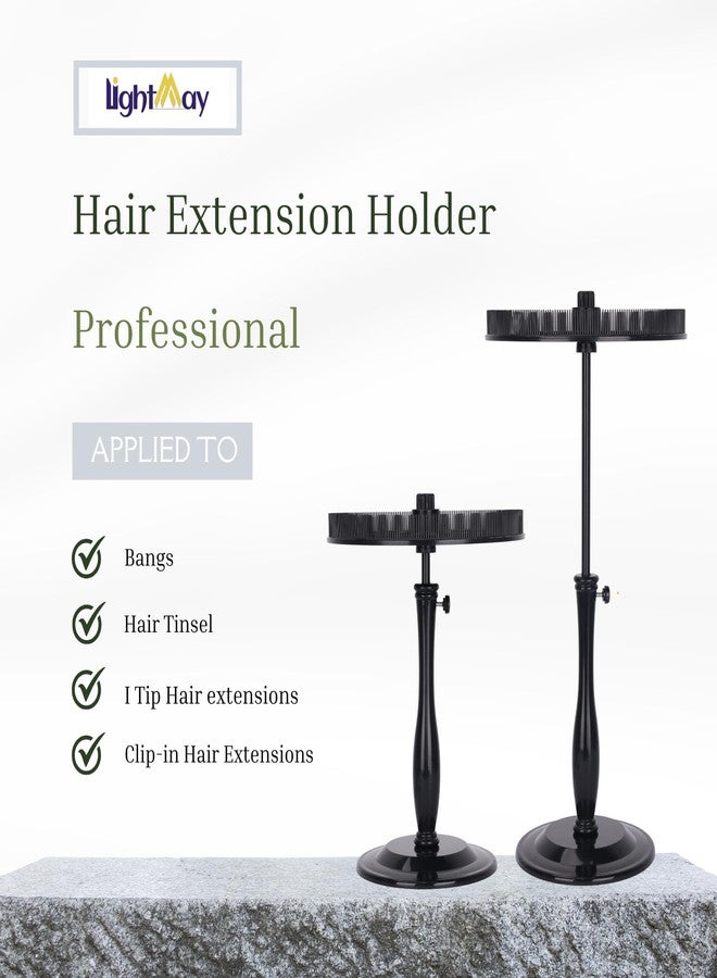 lightmay Hair Extension Holder - Storage and Ensuring Your Hair Stable. Applied to Clip Hair Extensions, Colors Hair Tinsel, Bangs, etc. Multifunctional Extension Holder is Suitable for Family and Travel(Black - Image 2